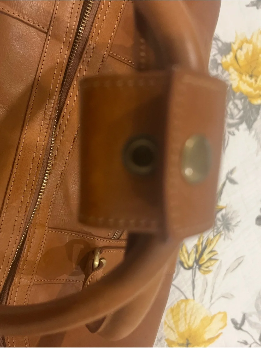 Italian Vintage leather Men travel bag